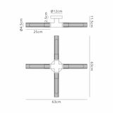 Ferdinand 4 Light Ceiling, E27, IP44, Antique Brass