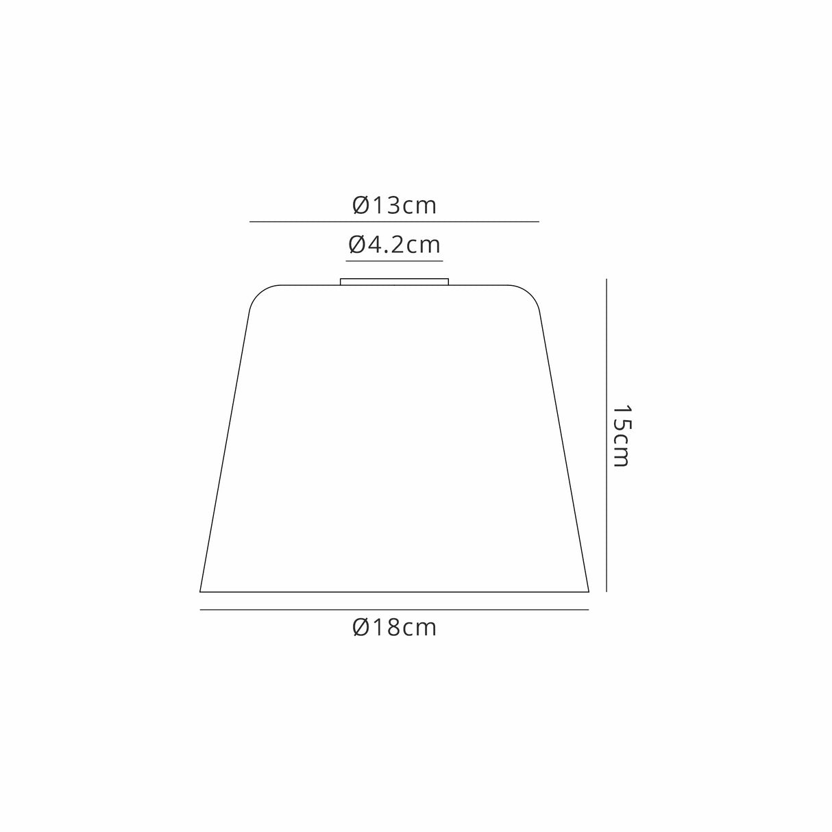 Robson Flat Top 18cm Glass Shade (G), Opal
