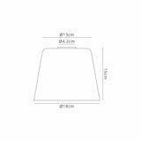 Robson Flat Top 18cm Glass Shade (G), Cognac