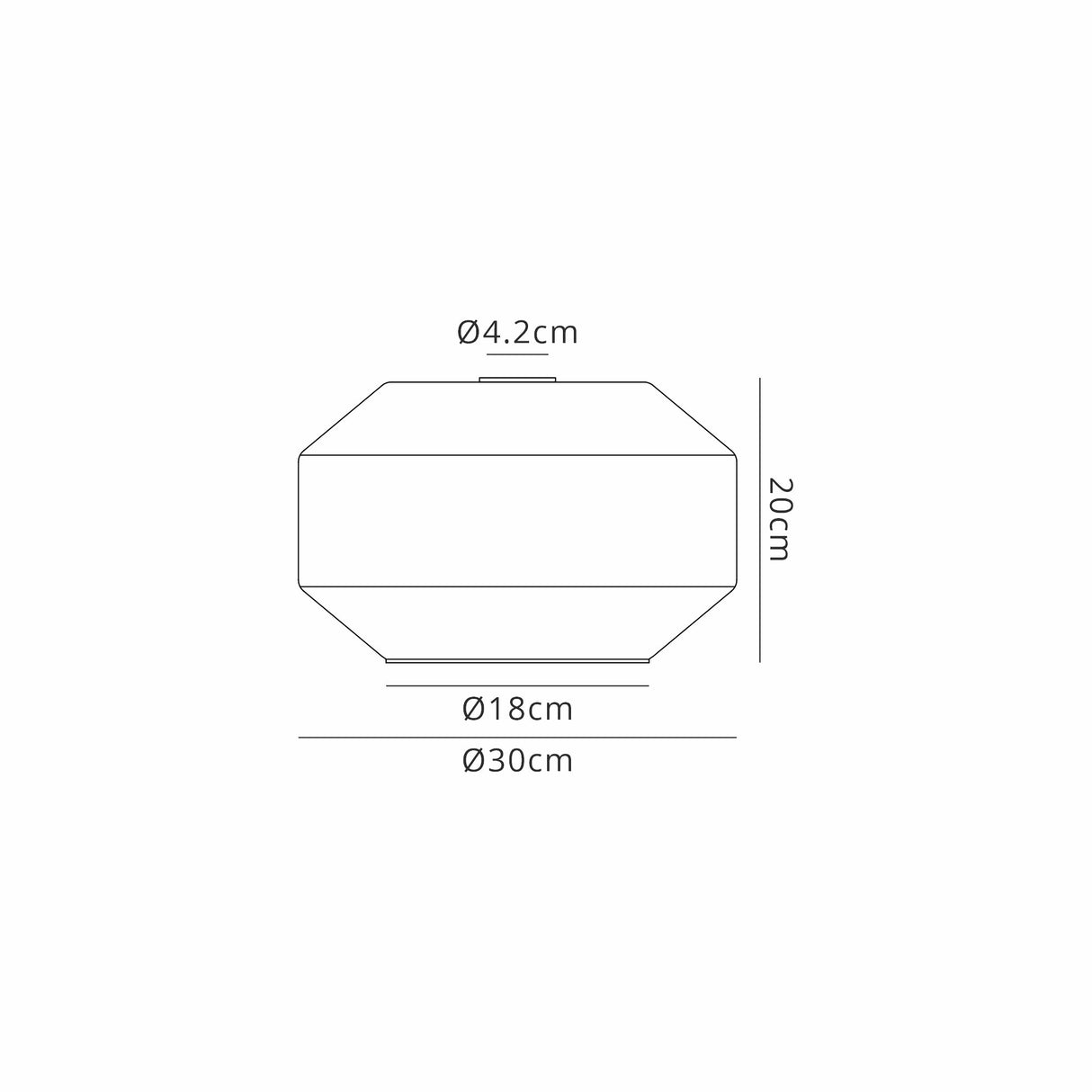 Munro Chamfered Round 30cm Clear Glass (F), Lampshade