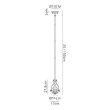Munro (FRAME ONLY) Pendant, 1 x E27, Satin Nickel
