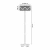 Devine 50x15cm Rectangular Floor Lamp, 4 Light E14, Polished Chrome / Crystal