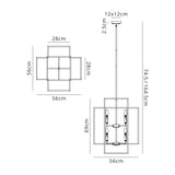 Coton Pendant, 8 x E14, Anthracite / Satin Nickel