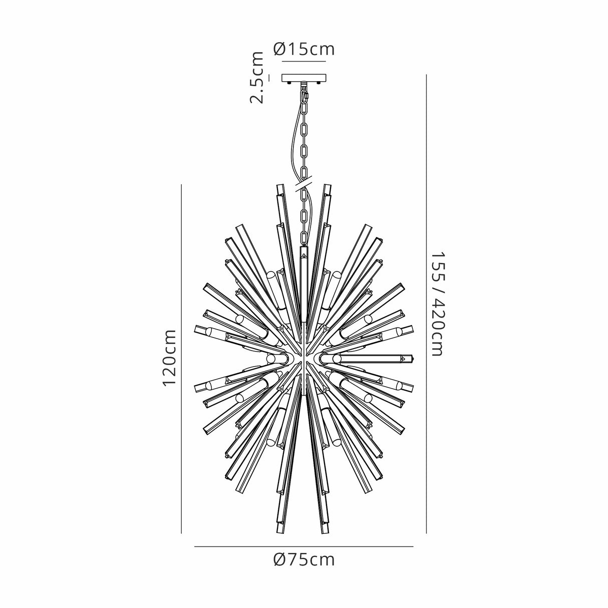 Harris 32 Light E27, Vertical Oval Pendant Matt Black / Clear Glass, Item Weight: 22kg