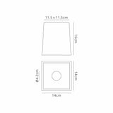 Rae Square Cloudy Glass Shade (B), Brown / Clear