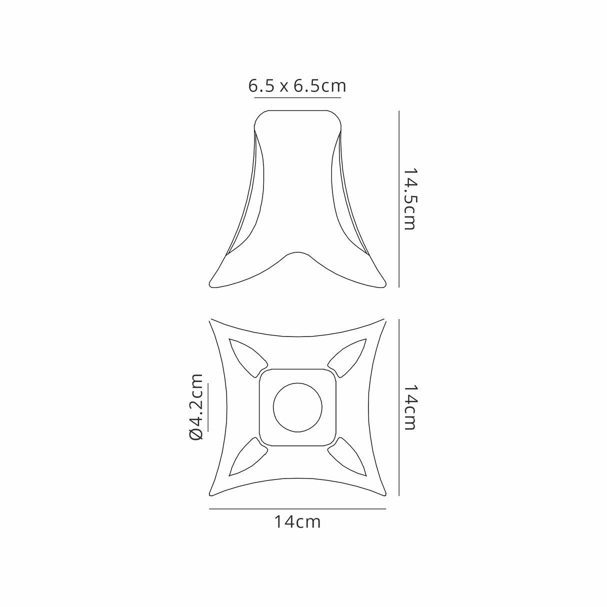 Rae Flower Cloudy Glass Shade (C), Brown / Clear