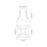 Rae Flower Cloudy Glass Shade (C), Brown / Clear