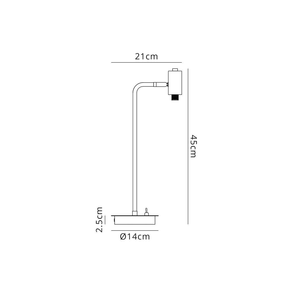 Lathen Polished Chrome 1 Light G9 Reader Table Lamp, Suitable For A Vast Selection Of Glass Shades (Up To 200g)