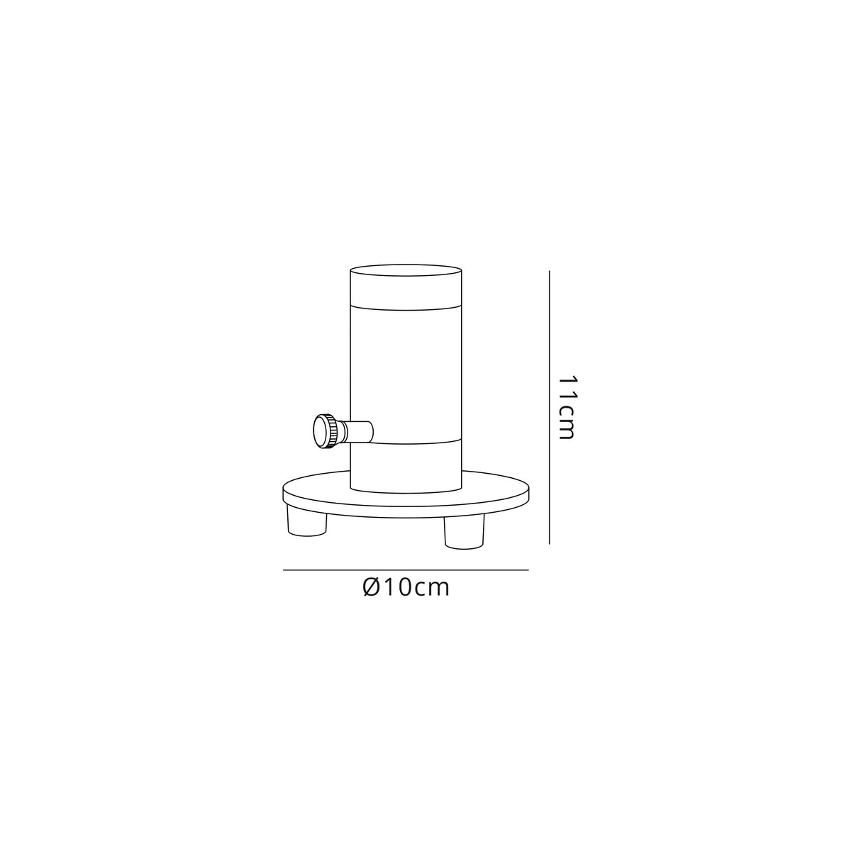 Robson Table Lamp 1 Light, White With White Braided Twisted Cable, E27 (Max 60W), Suitable For Shades & Cages