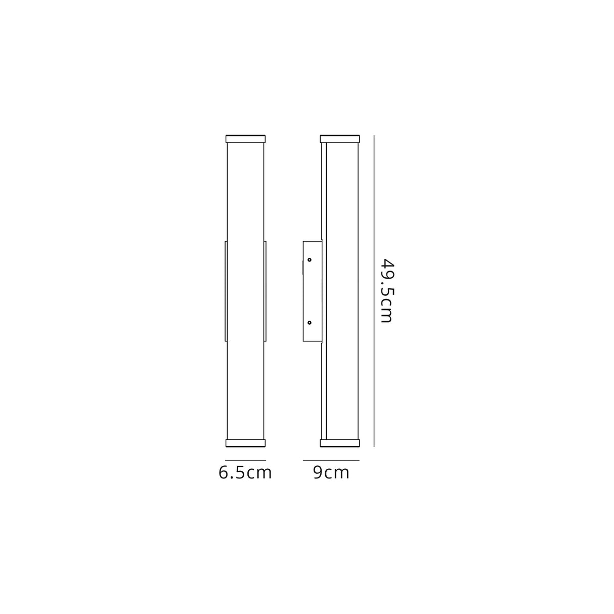 Wallace Wall Lamp Large, 1 x 12W LED, 4000K, 848lm, IP44,Sand Black, 3yrs Warranty