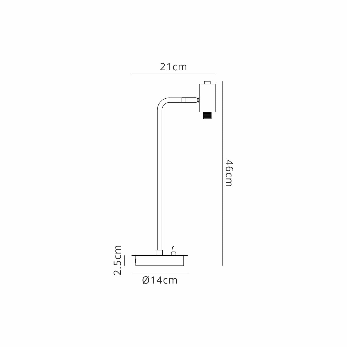 Suggett Adjustable Table Lamp (FRAME ONLY), 1 x G9, Polished Chrome