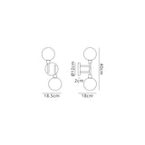 Gayle Wall Lamp, 2 Light G9, Graphite / Satin Nickel / Smoke Glass