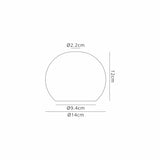 Lathen 140mm Open Mouth (F) Round Iridescent Globe Glass Shade