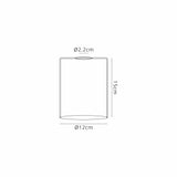 Lathen 120x150mm Medium Cylinder (A) Opal Glass Shade