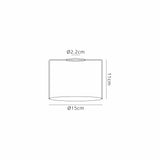 Lathen 150x110mm Short Cylinder (A) Opal Glass Shade