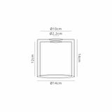 Lathen 140x140mm Medium Cylinder Clear Outer And Opal Inner (H) Glass Shade