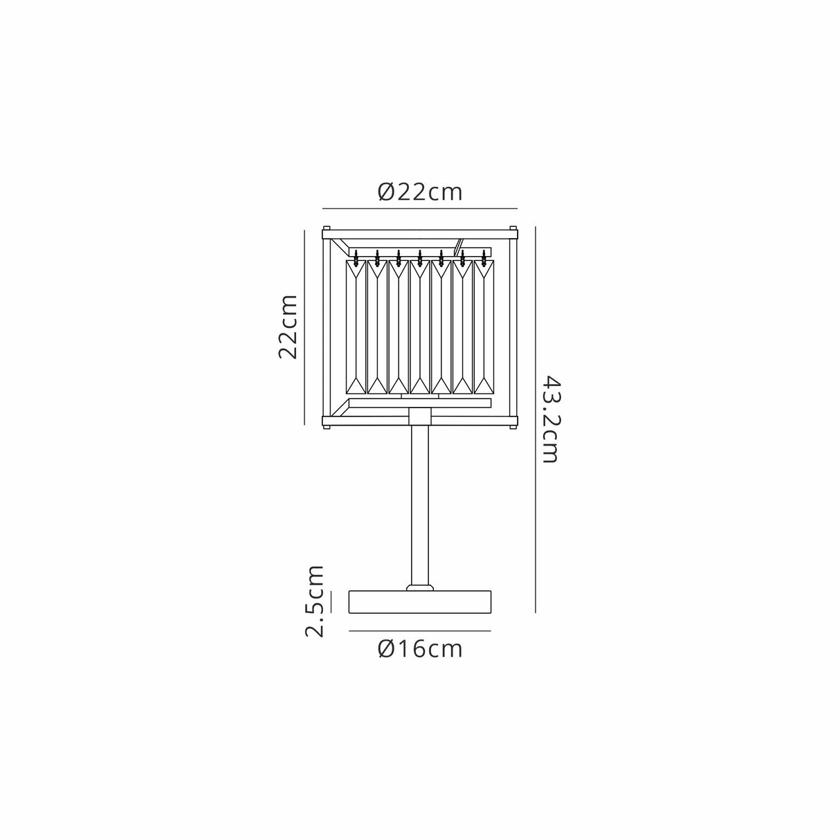 Buckley Table Lamp, 1 x E27, Satin Black / Clear