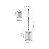 Buckley Pendant, 1 x E27, Polished Nickel / Clear