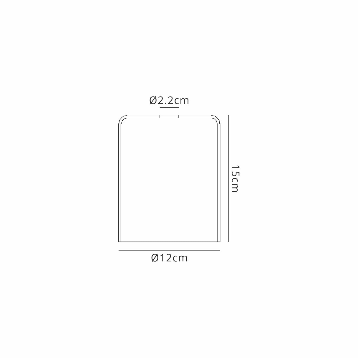 Lathen 120x150mm Medium Cylinder (A) Gold Glass Shade