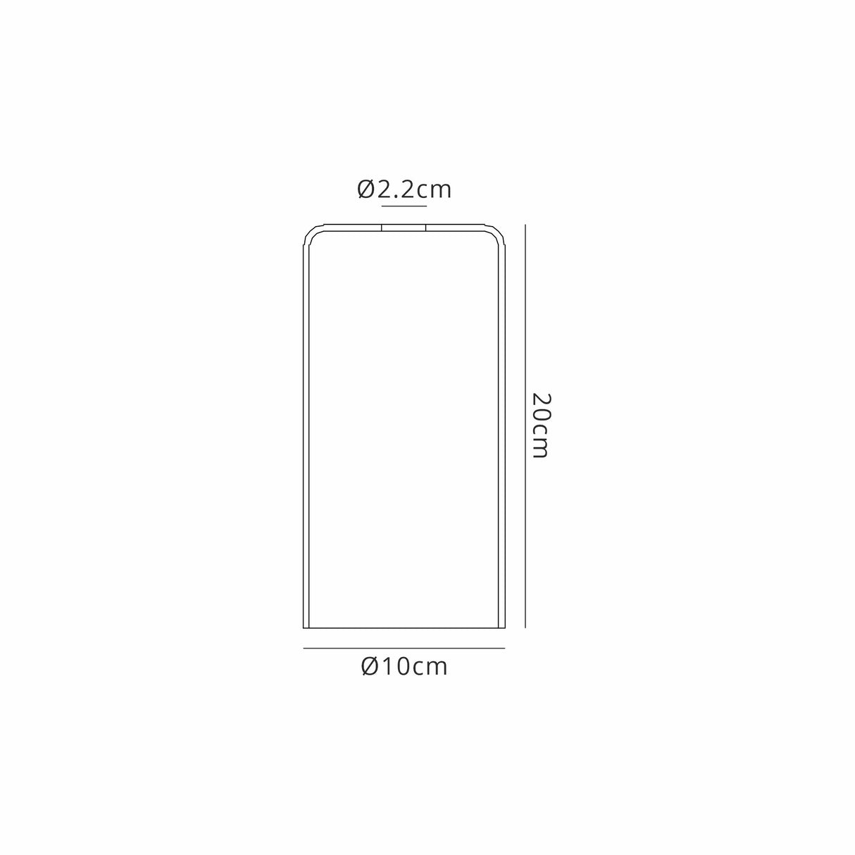 Lathen 100x200mm Tall Cylinder (A) Gold Glass Shade