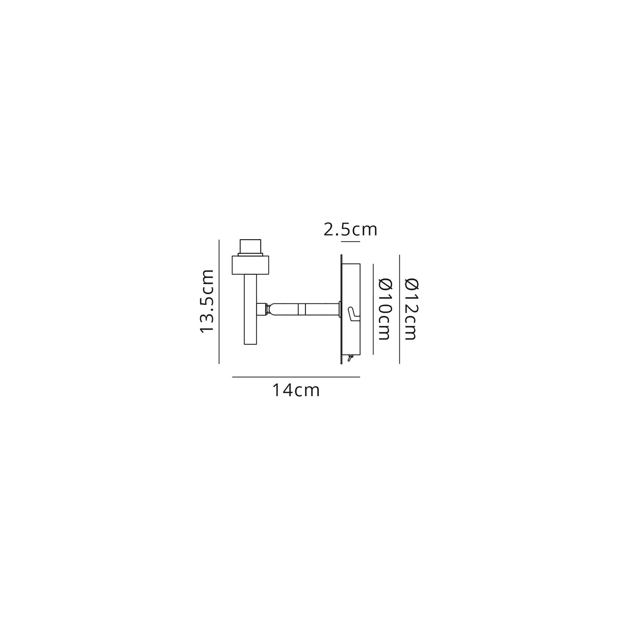 Lathen Satin Black 1 Light Adjustable G9 Universal Switched Wall Lamp, Suitable For A Vast Selection Of Glass Shades