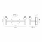 Lathen Satin Black 2 Light G9 Universal Switched Wall Lamp, Suitable For A Vast Selection Of Glass Shades