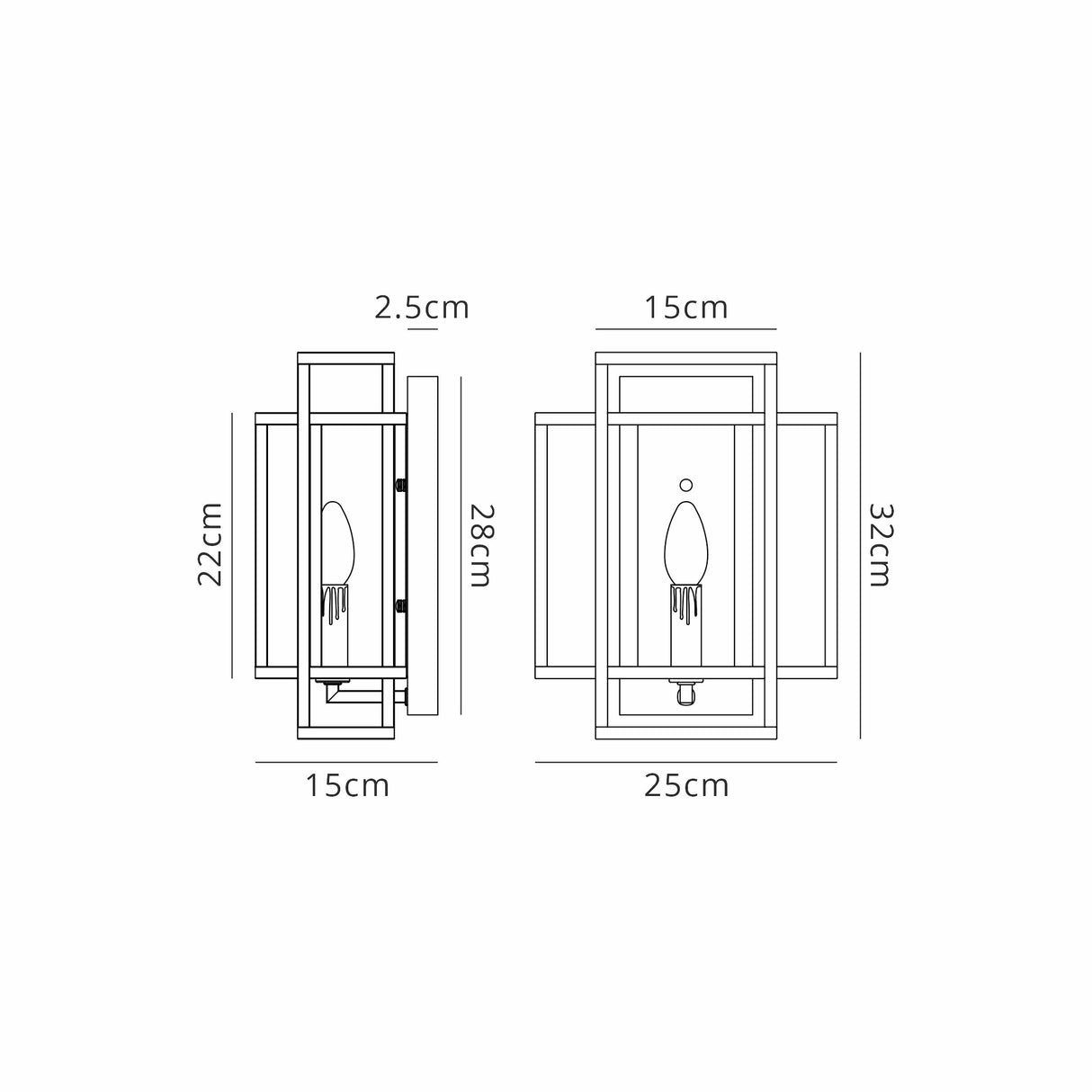 Coton Wall Lamp 1 Light E14, Black / Gold