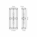 Ellison Rectangular Wall Light, 2 Light E14, Polished Nickel