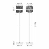 Melville 8 Light G9, Floor Lamp, Brass / Clear