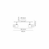 Swinburn 2 Light Linear Bar Spotlight GU10, Graphite / Polished Chrome
