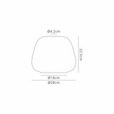 Allardyce 28cm Trapezium Glass (H), Gold Fade/Clear