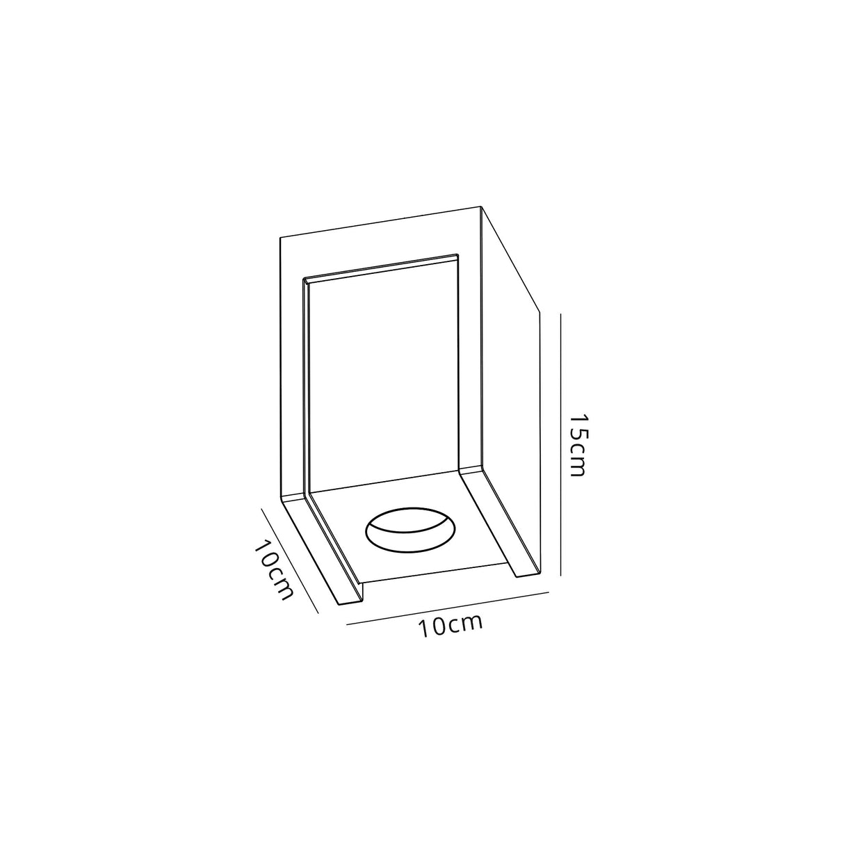 Holloway 1 Light Square Ceiling GU10, White Paintable Gypsum With Matt White Cover