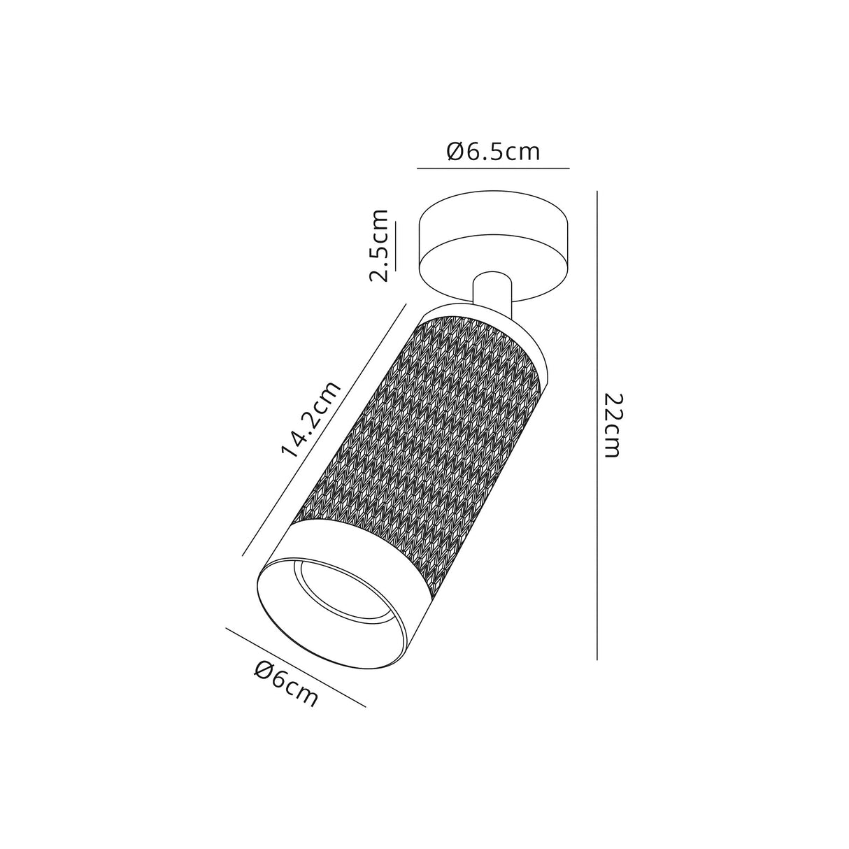 Tueart Adjustable 1 Light Surface Mounted Ceiling/Wall Spot Light  GU10, Sand Black/Acrylic Ring