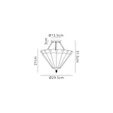 Williams 2 Light Semi Flush E27 With 30cm Tiffany Shade, Red/Cream/Crystal/Aged Antique Brass