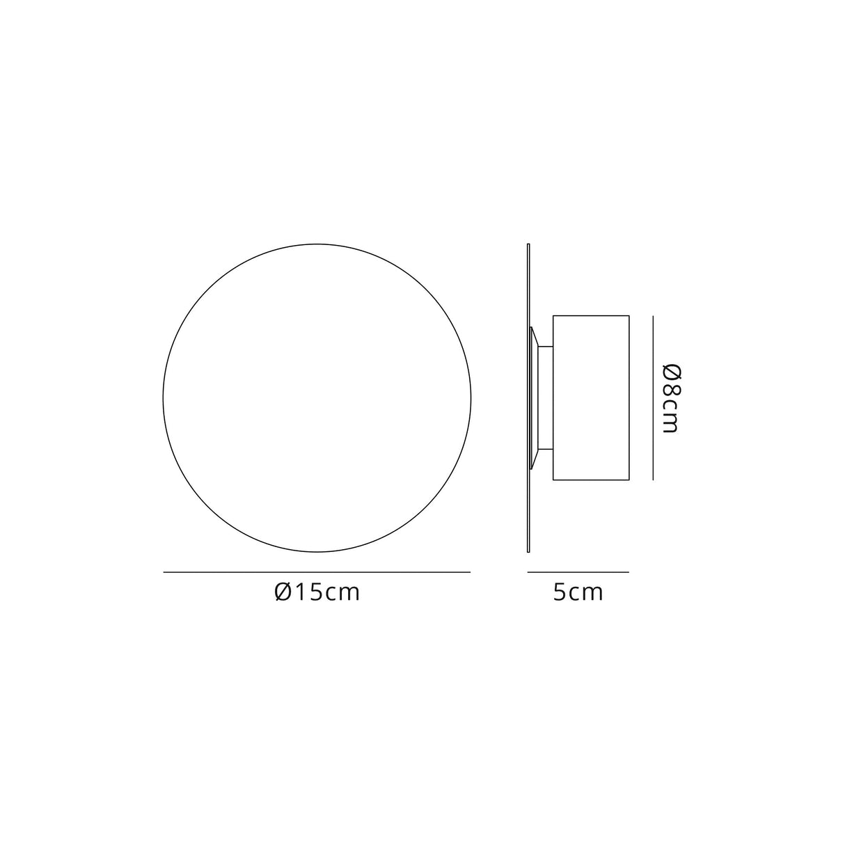 Proctor Magnetic Base Wall Lamp, 12W LED 3000K 498lm, 15cm Round, Sand White