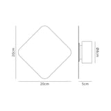 Proctor Magnetic Base Wall Lamp, 12W LED 3000K 498lm, 15cm Diamond, Sand White