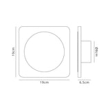 Proctor Magnetic Base Wall Lamp, 12W LED 3000K 498lm, 15cm Round 19cm Square Centre, Sand White/Acrylic Frosted Diffuser