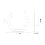 Proctor Magnetic Base Wall Lamp, 12W LED 3000K 498lm, 15/19cm Horizontal Hexagonal Centre, Sand White/Acrylic Frosted Diffuser