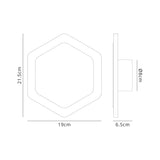 Proctor Magnetic Base Wall Lamp, 12W LED 3000K 498lm, 15/19cm Vertical Hexagonal Centre, Sand White/Acrylic Frosted Diffuser