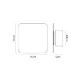 Proctor Magnetic Base Wall Lamp, 12W LED 3000K 498lm, 15cm Square, Coffee