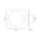 Proctor Magnetic Base Wall Lamp, 12W LED 3000K 498lm, 15cm Horizontal Hexagonal 19cm Square Centre, Coffee/Acrylic Frosted Diffuser