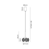 Byrne 1 Light G9 2m Single Pendant With Polished Chrome And Crystal Shade