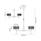 Byrne 5 Light G9 Telescopic Light With Polished Chrome And Crystal Shade