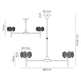 Byrne 8 Light G9 Telescopic Light With Polished Chrome And Crystal Shade