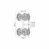 Byrne 2 Light G9 Switched Up/Down Wall Lamp With French Gold And Crystal Shade