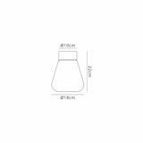Berry 1 Light Ceiling E27, With Kite Smoke Glass Shade Matt Black / Smoke