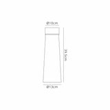 Berry 1 Light Ceiling E27, With Large Clear Cylindrical Cone Glass White Marble / Clear