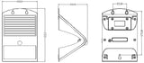 Lunar IV MIDI – Solar Wall Light With PIR - LU4-MIDI