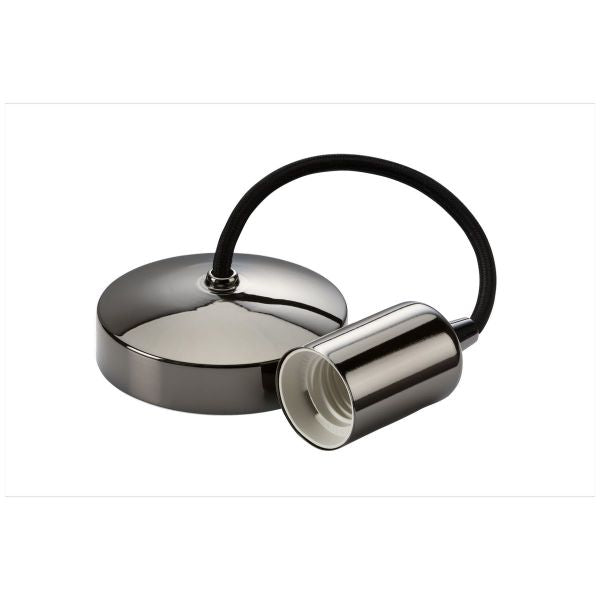 ML Knightsbridge 8270BN Black Nickel 6" E27 Contemporary Pendant Set