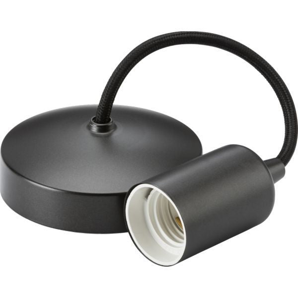 Knightsbridge 8270SB Smoked Bronze 80W Max 150mm LED E27 Contemporary Pendant Set